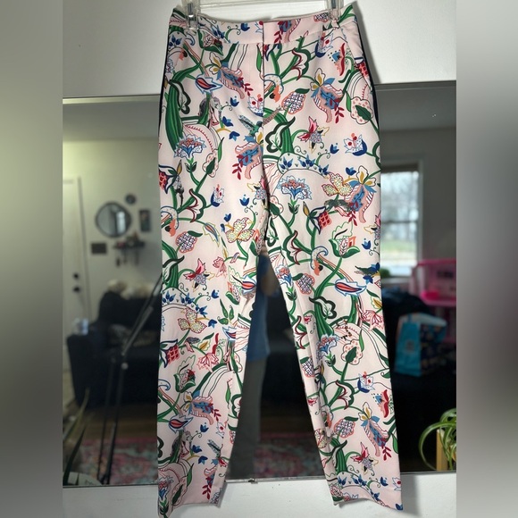 Like New Ted Baker London Tachi Side-Stripe Jungle Trousers Spring Floral SZ 2 - Picture 4 of 10